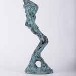 Reverență – sculptură în lut ars patinat, artist Petru Leahu – Petru Leahu – O Galerie de Artă