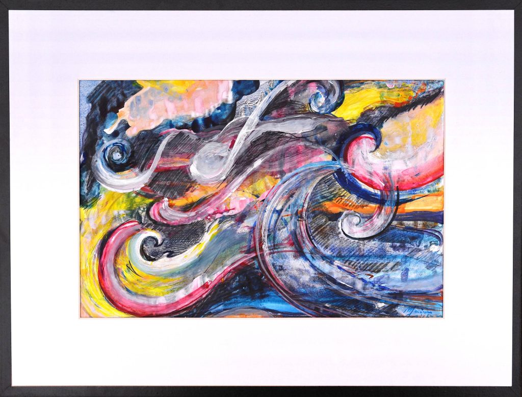 Poveste despre nori II – acuarela si creion pe hârtie – acuarelă, artistă Cristina Marian – Cristina Marian – O Galerie de Artă