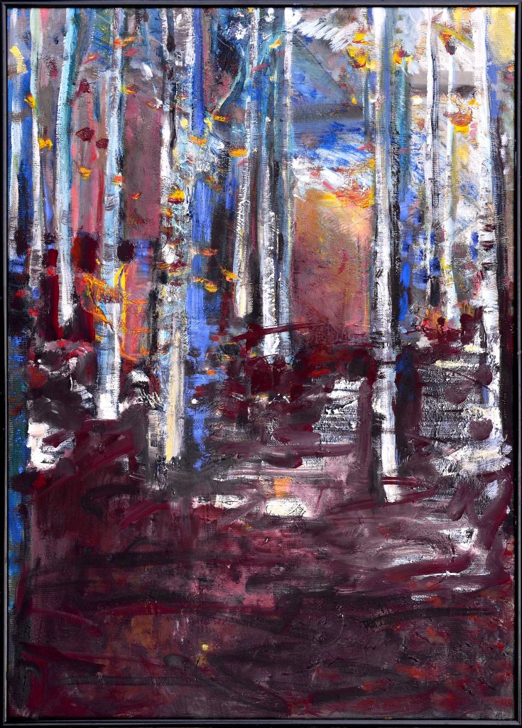 Pădure – pictură în ulei, artistă Cristina Marian – Cristina Marian – O Galerie de Artă