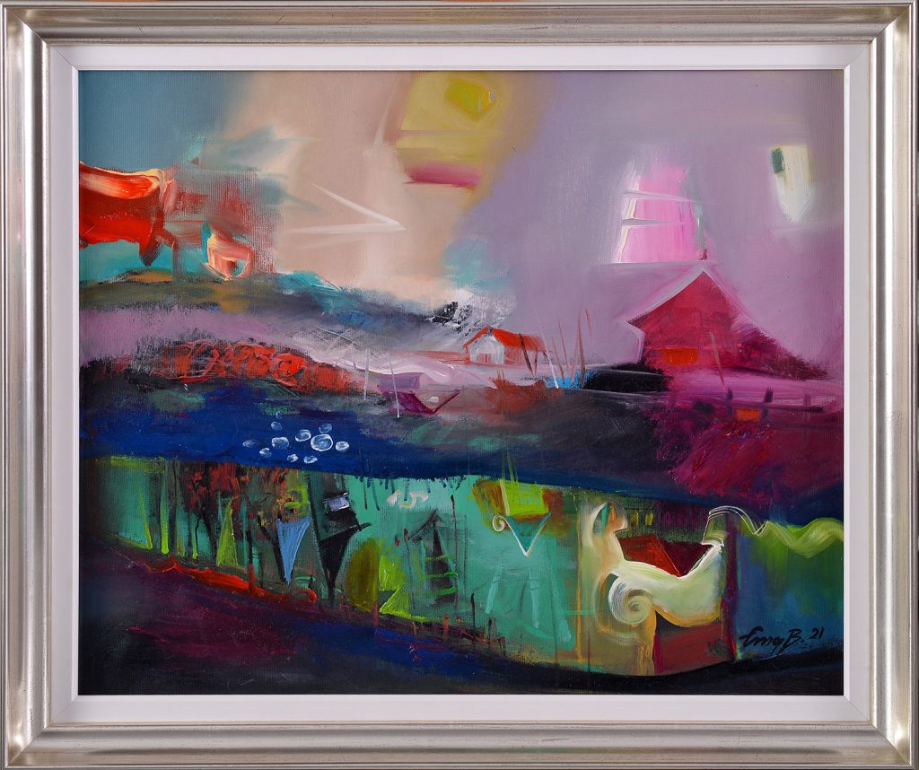 Peisaj imposibil – pictură în acrilic, artist Emanuel Bumbu – Emanuel Bumbu – O Galerie de Artă