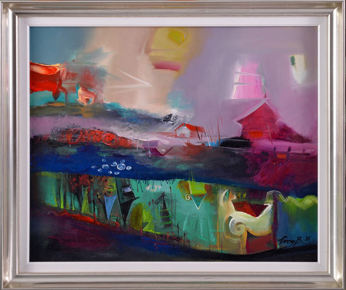Peisaj imposibil – pictură în acrilic, artist Emanuel Bumbu – Emanuel Bumbu – O Galerie de Artă