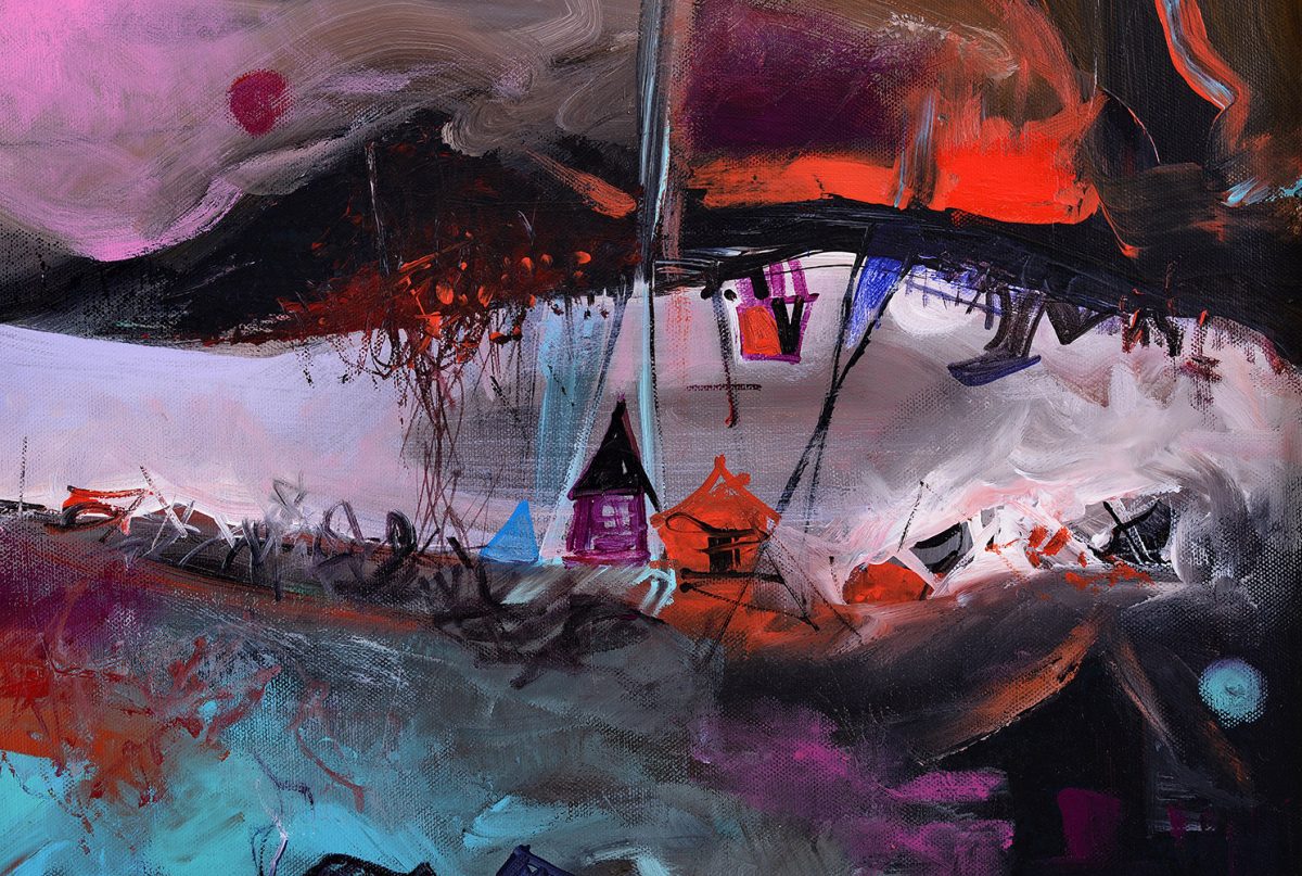 Peisaj imposibil I – pictură în acrilic, artist Emanuel Bumbu – Emanuel Bumbu – O Galerie de Artă