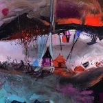 Peisaj imposibil I – pictură în acrilic, artist Emanuel Bumbu – Emanuel Bumbu – O Galerie de Artă