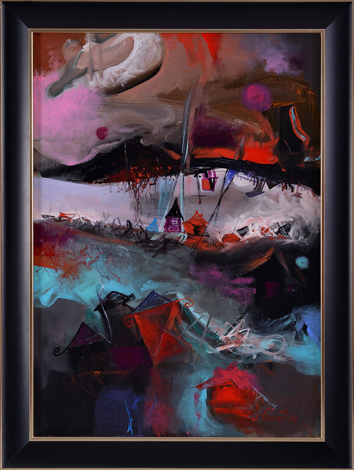 Peisaj imposibil I – pictură în acrilic, artist Emanuel Bumbu – Emanuel Bumbu – O Galerie de Artă