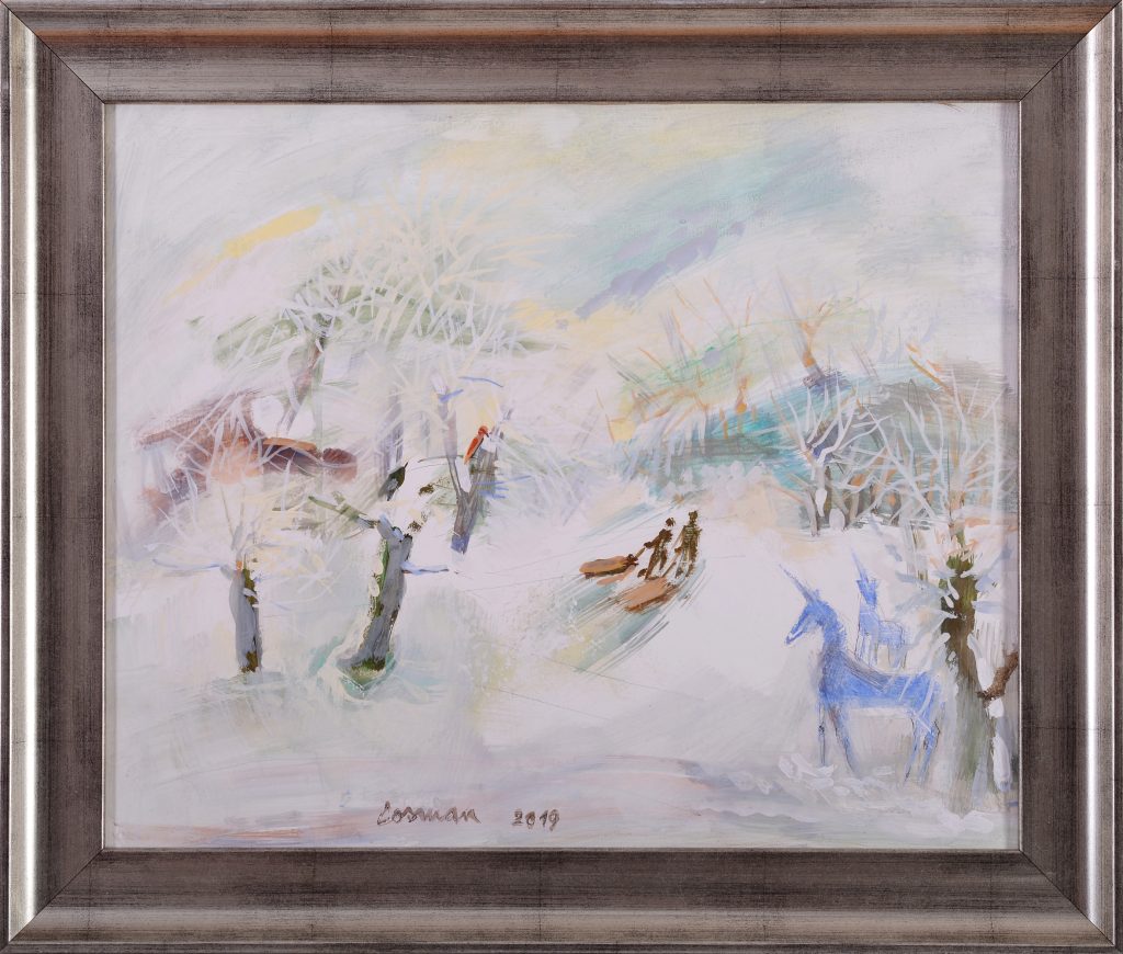 Săniuțe și inoroguri – pictură în ulei, artist Octavian Cosman – Octavian Cosman – O Galerie de Artă
