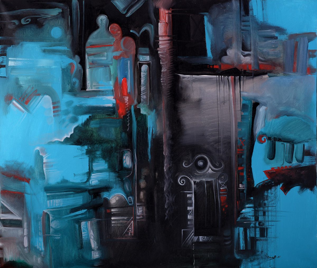 Poiezie – pictură în acrilic, artist Emanuel Bumbu – Emanuel Bumbu – O Galerie de Artă