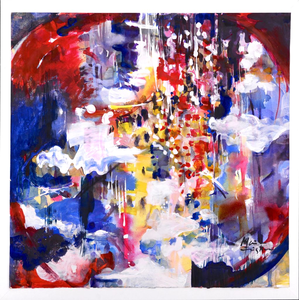 Migratia norilor – tehnică mixta pe hârtie – tehnică mixtă, artistă Cristina Marian – Cristina Marian – O Galerie de Artă