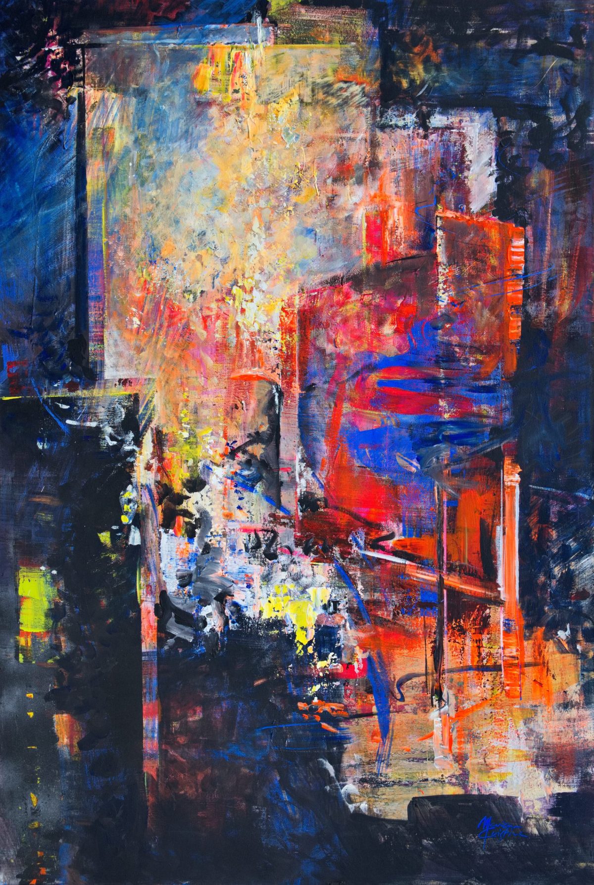 Oglinzile trecutului I – pictură în acrilic, artistă Cristina Marian – Cristina Marian – O Galerie de Artă