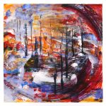 Regenerare prin rosu – tehnică mixta – tehnică mixtă, artistă Cristina Marian – Cristina Marian – O Galerie de Artă