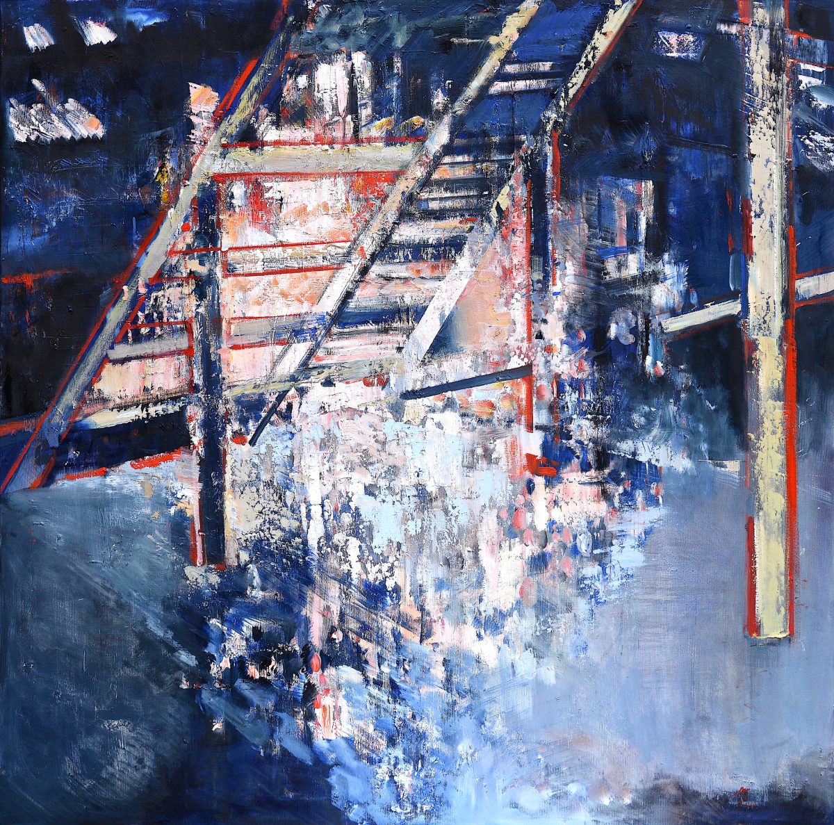 Podul bunicii (I) – pictură în ulei, artistă Cristina Marian – Cristina Marian – O Galerie de Artă