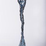 Curgere – sculptură în lut ars patinat, artist Petru Leahu – Petru Leahu – O Galerie de Artă