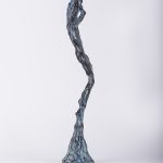 Curgere – sculptură în lut ars patinat, artist Petru Leahu – Petru Leahu – O Galerie de Artă