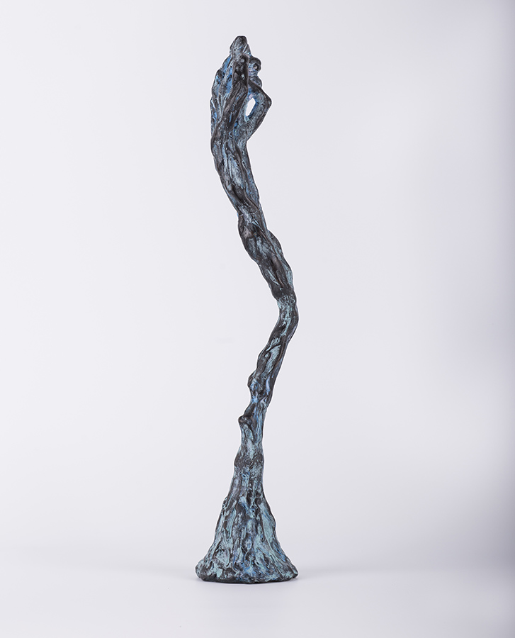 Curgere – sculptură în lut ars patinat, artist Petru Leahu – Petru Leahu – O Galerie de Artă