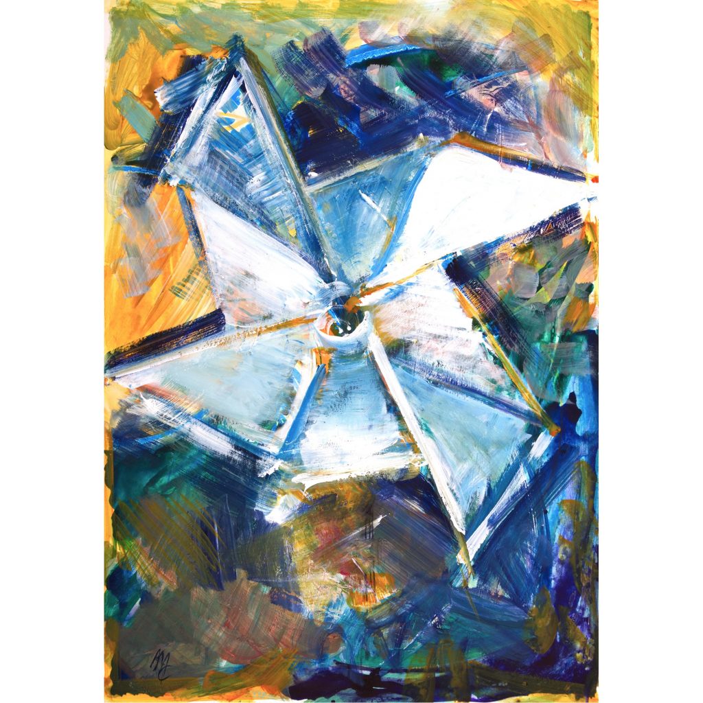 Destinații de hârtie/Morișca – tehnică mixta pe hârtie – tehnică mixtă, artistă Cristina Marian – Cristina Marian – O Galerie de Artă