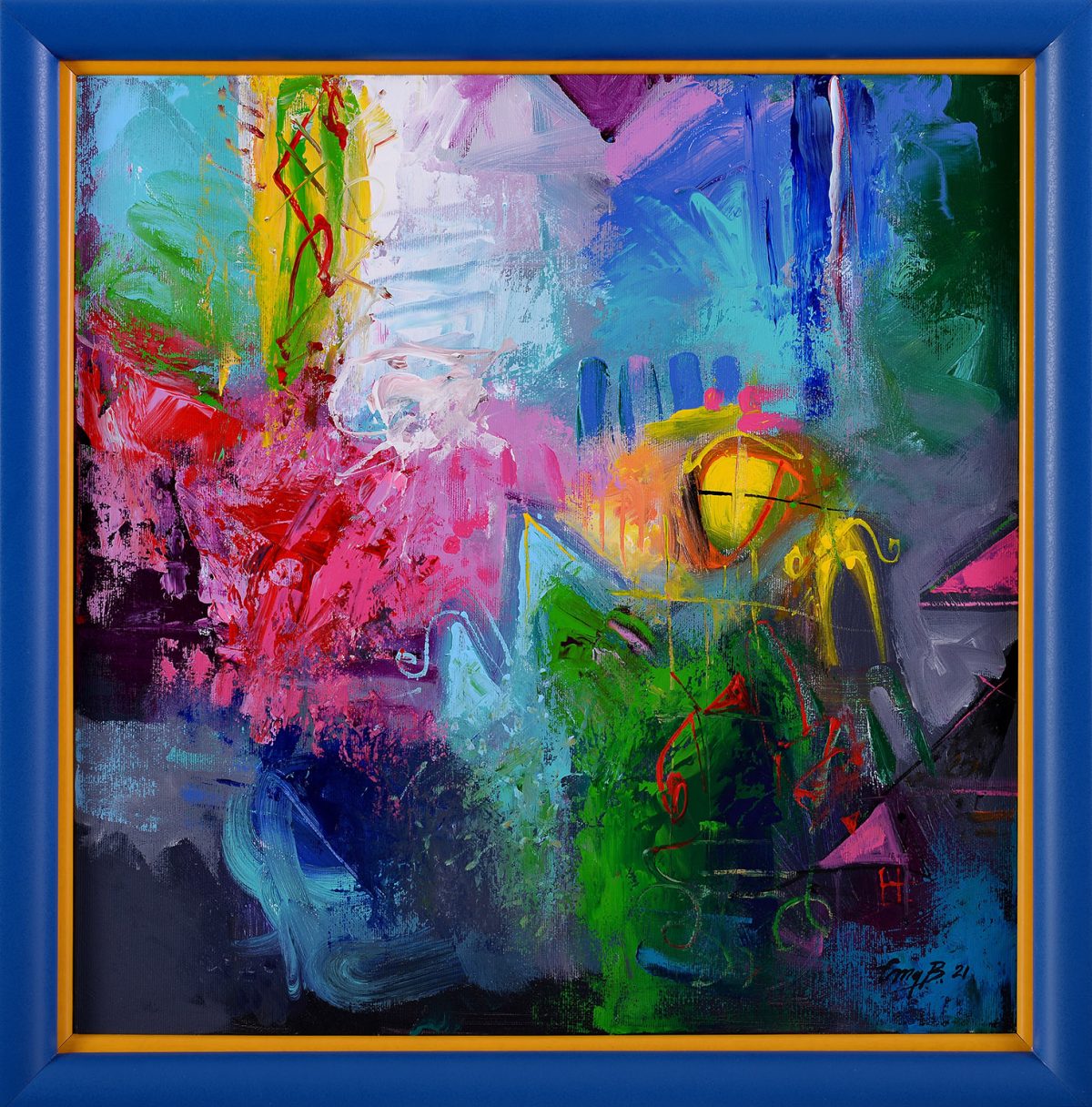 Entuziasm – pictură în acrilic, artist Emanuel Bumbu – Emanuel Bumbu – O Galerie de Artă