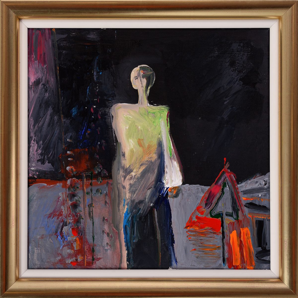 Așteptare – pictură în acrilic, artist Emanuel Bumbu – Emanuel Bumbu – O Galerie de Artă