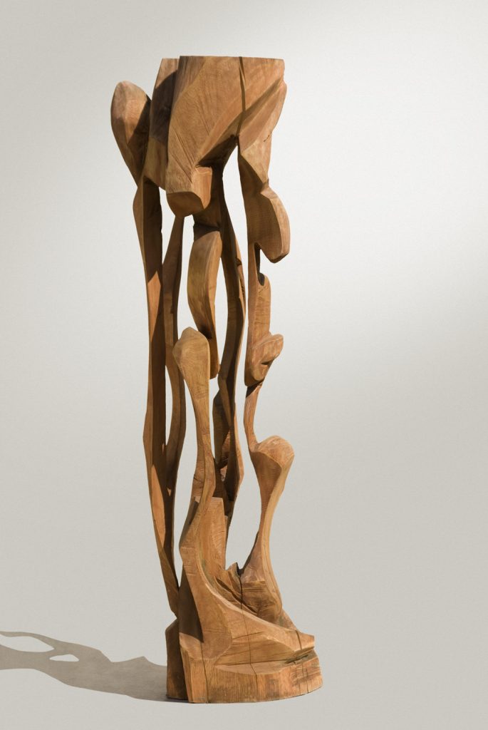 Coloana lemn I – sculptură în lemn, artist Liviu Bumbu – Liviu Bumbu – O Galerie de Artă