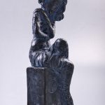 Însingurare – ceramică patinată, artist Petru Leahu – Petru Leahu – O Galerie de Artă