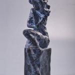 Însingurare – ceramică patinată, artist Petru Leahu – Petru Leahu – O Galerie de Artă