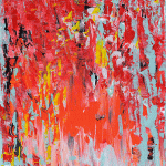 Roșu – pictură în acrilic, artistă Cristina Marian – Cristina Marian – O Galerie de Artă