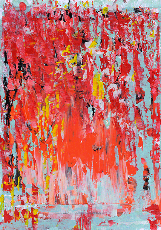 Roșu – pictură în acrilic, artistă Cristina Marian – Cristina Marian – O Galerie de Artă
