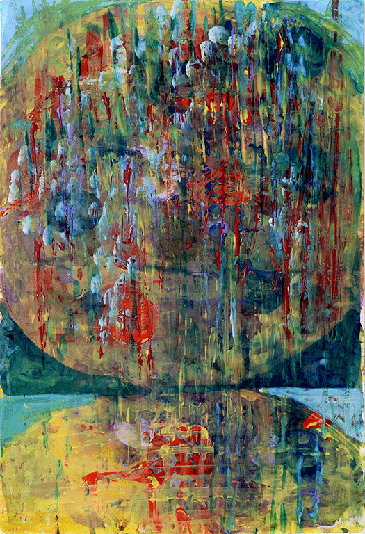 Entropic gravity Cerc și elipsă II – pictură în acrilic, artistă Cristina Marian – Cristina Marian – O Galerie de Artă