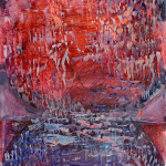 Entropic gravity Cerc și elipsă I – pictură în acrilic, artistă Cristina Marian – Cristina Marian – O Galerie de Artă