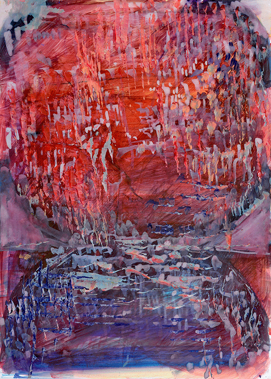 Entropic gravity Cerc și elipsă I – pictură în acrilic, artistă Cristina Marian – Cristina Marian – O Galerie de Artă
