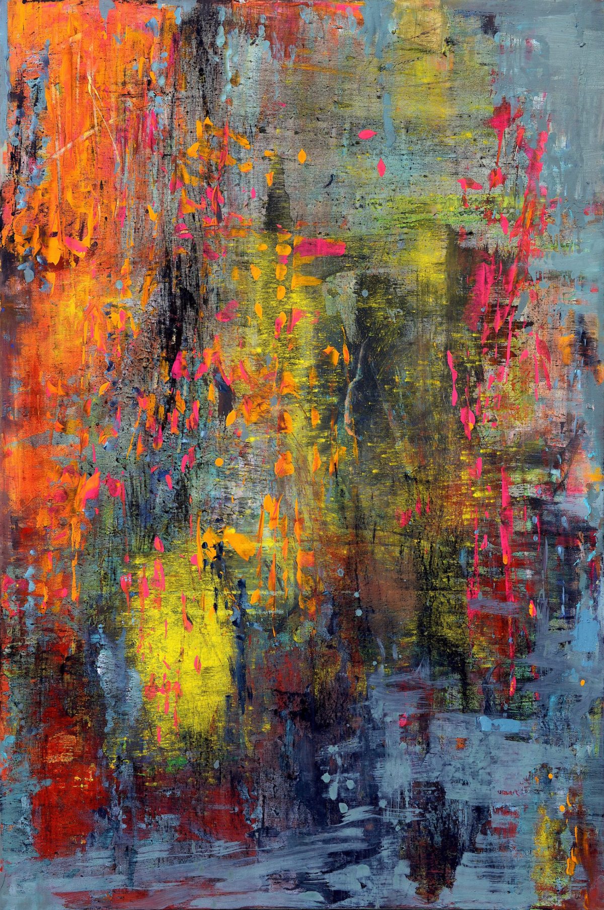 Entropic gravity – Risipiri – pictură în ulei, artistă Cristina Marian – Cristina Marian – O Galerie de Artă