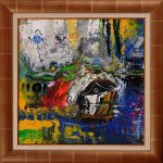 Fereastră II – pictură în acrilic, artist Emanuel Bumbu – Emanuel Bumbu – O Galerie de Artă