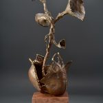 Floare – sculptură în bronz, artist Liviu Bumbu – Liviu Bumbu – O Galerie de Artă