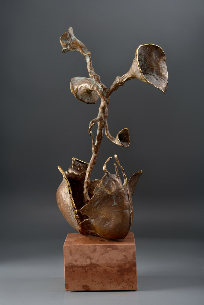 Floare – sculptură în bronz, artist Liviu Bumbu – Liviu Bumbu – O Galerie de Artă