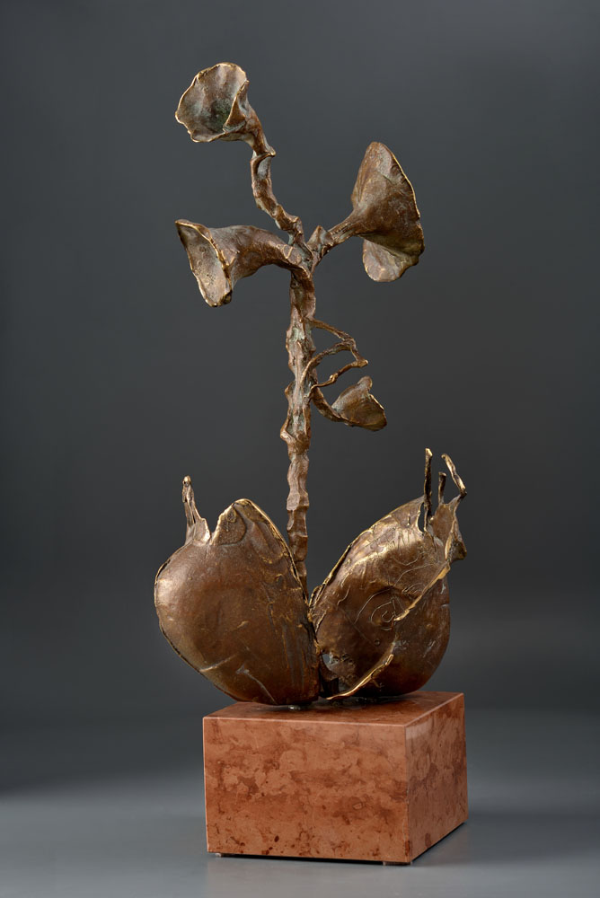 Floare – sculptură în bronz, artist Liviu Bumbu – Liviu Bumbu – O Galerie de Artă