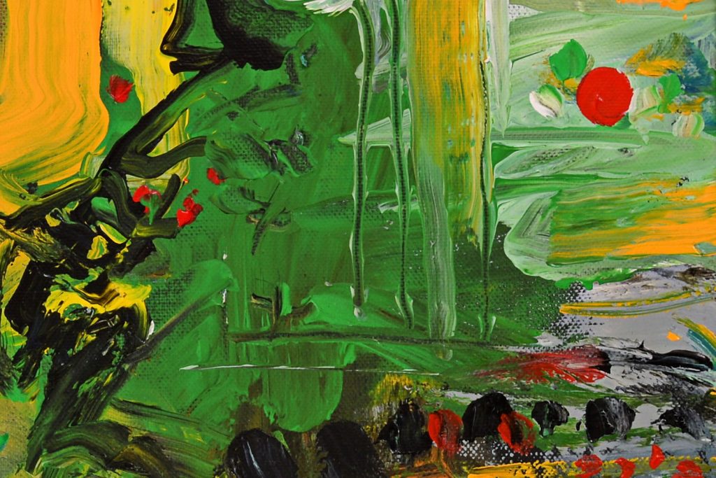 Grădina nelucrată – pictură în acrilic, artist Emanuel Bumbu – Emanuel Bumbu – O Galerie de Artă