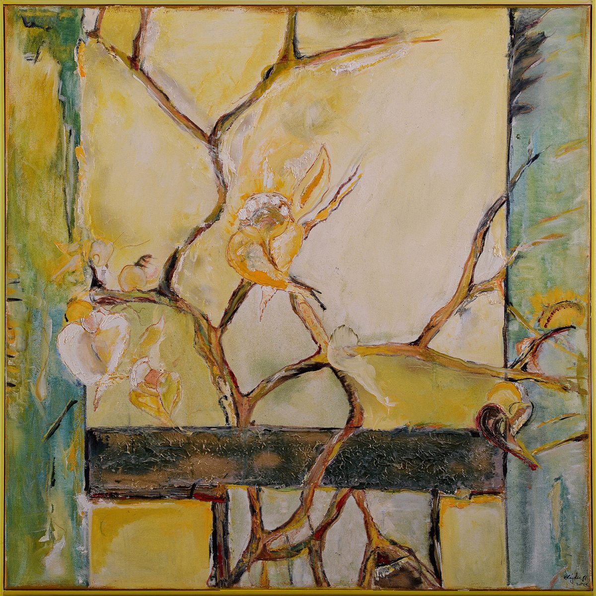 Izbucnire – pictură în ulei, artistă Katalin Hajdu – Katalin Hajdu – O Galerie de Artă