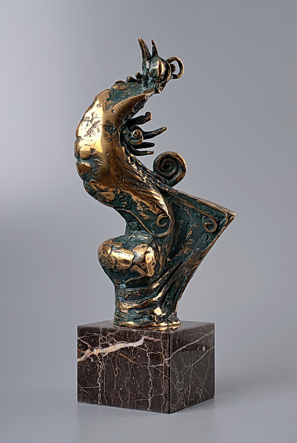Căpcăun – sculptură în bronz, artist Liviu Bumbu – Liviu Bumbu – O Galerie de Artă