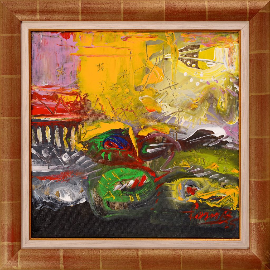 Masca Maramureșană – pictură în acrilic, artist Emanuel Bumbu – Emanuel Bumbu – O Galerie de Artă