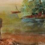 Grup pe ţărm – acuarelă, artist Octavian Cosman – Octavian Cosman – O Galerie de Artă