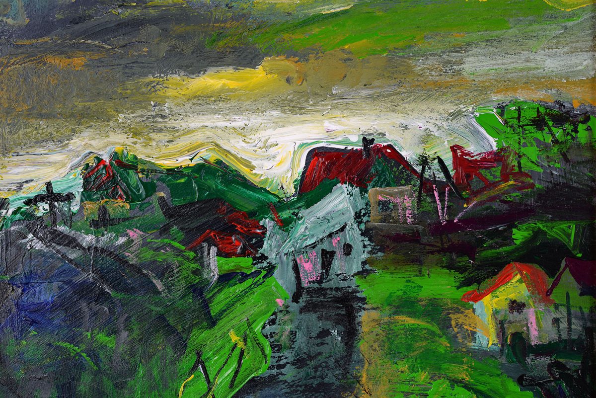 Peisaj 1 – pictură în acrilic, artist Emanuel Bumbu – Emanuel Bumbu – O Galerie de Artă