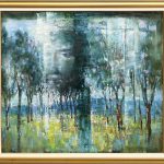 Livada din geam – pictură în ulei, artist Petru Leahu – Petru Leahu – O Galerie de Artă