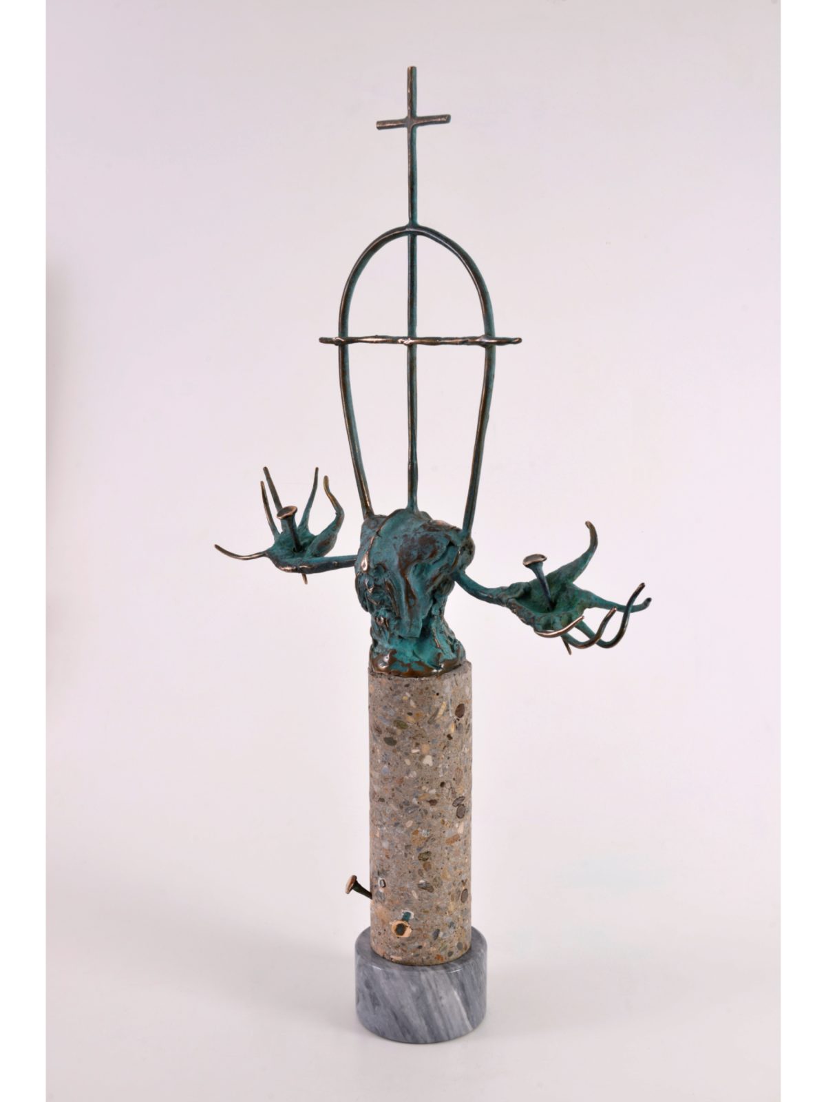 Răstignire – sculptură în bronz, artist Liviu Bumbu – Liviu Bumbu – O Galerie de Artă