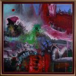 Sat înnegurat – pictură în acrilic, artist Emanuel Bumbu – Emanuel Bumbu – O Galerie de Artă