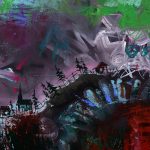 Sat înnegurat – pictură în acrilic, artist Emanuel Bumbu – Emanuel Bumbu – O Galerie de Artă