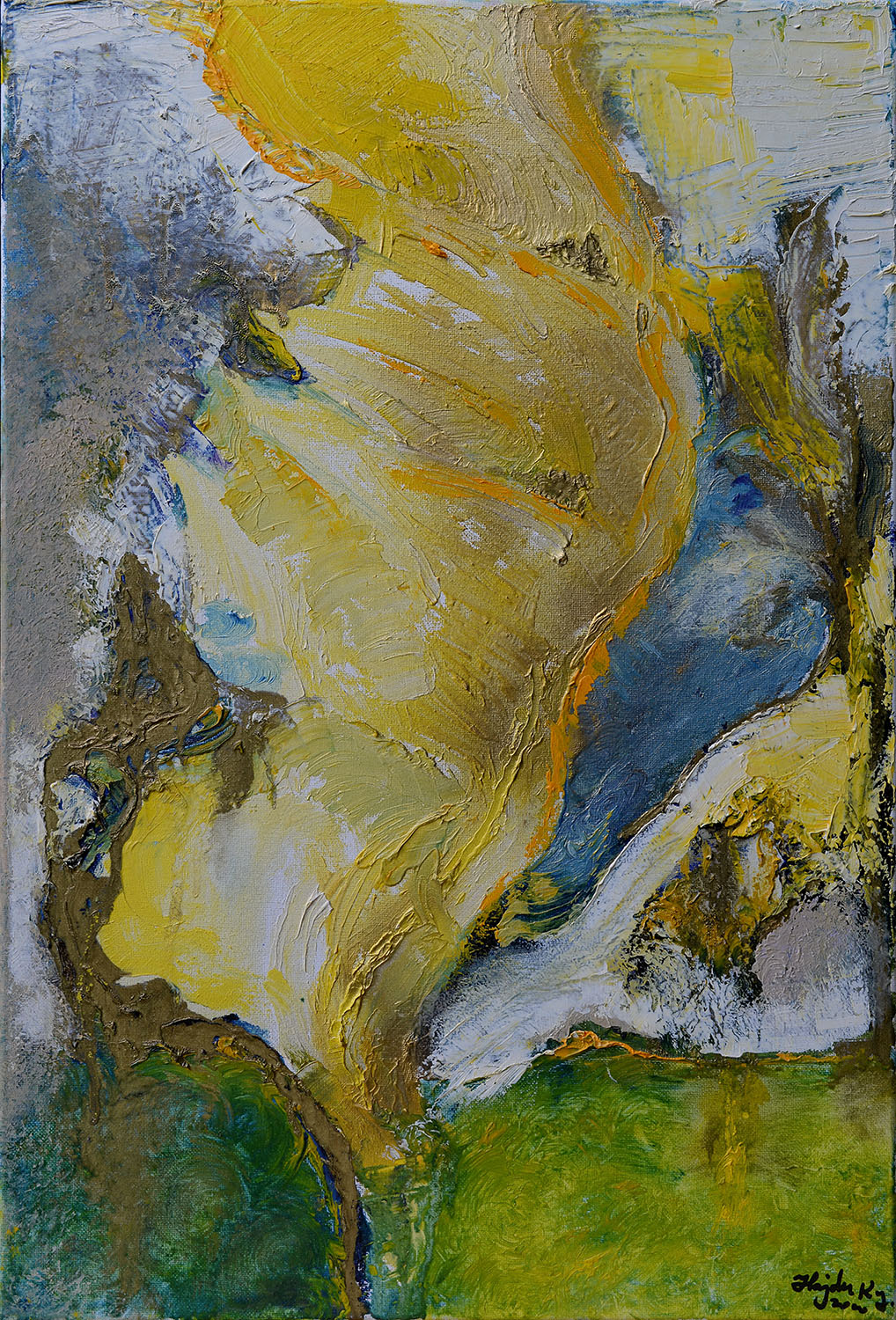 Și se făcu Lumină – pictură în ulei, artistă Katalin Hajdu – Katalin Hajdu – O Galerie de Artă