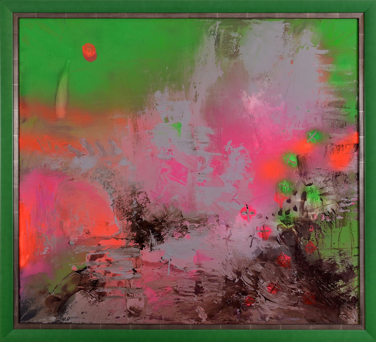 Verde crud – pictură în acrilic, artist Emanuel Bumbu – Emanuel Bumbu – O Galerie de Artă
