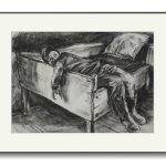 Absent – cărbune pe hârtie, artist Björn Reinhardt – Björn Reinhardt – O Galerie de Artă