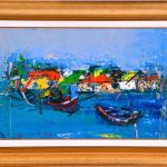 Barcile din Deltă – pictură în ulei, artist Iurie Cojocaru – Iurie Cojocaru – O Galerie de Artă