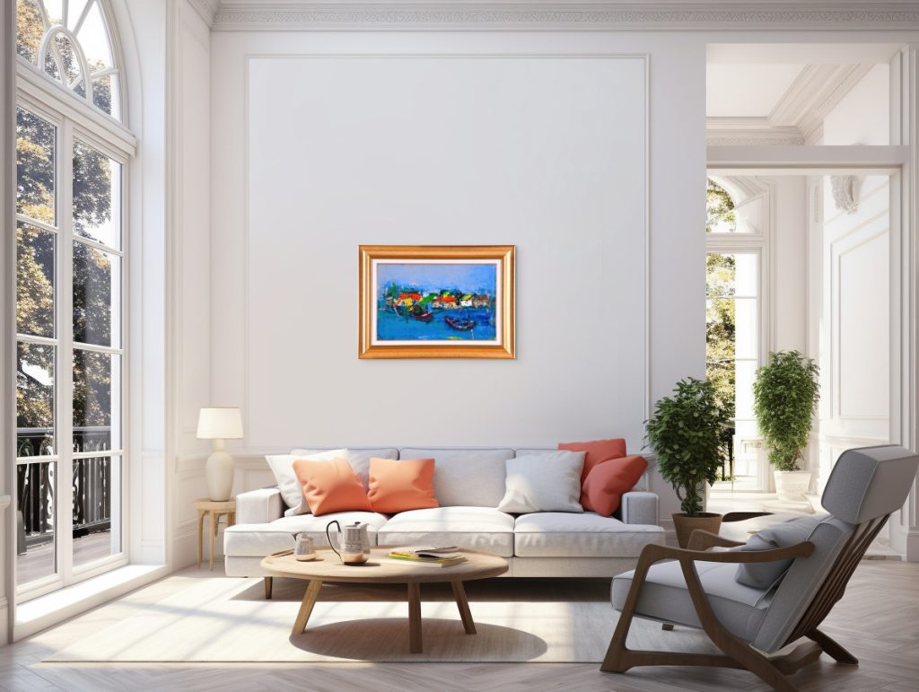 Barcile din Deltă – pictură în ulei, artist Iurie Cojocaru – Iurie Cojocaru – O Galerie de Artă