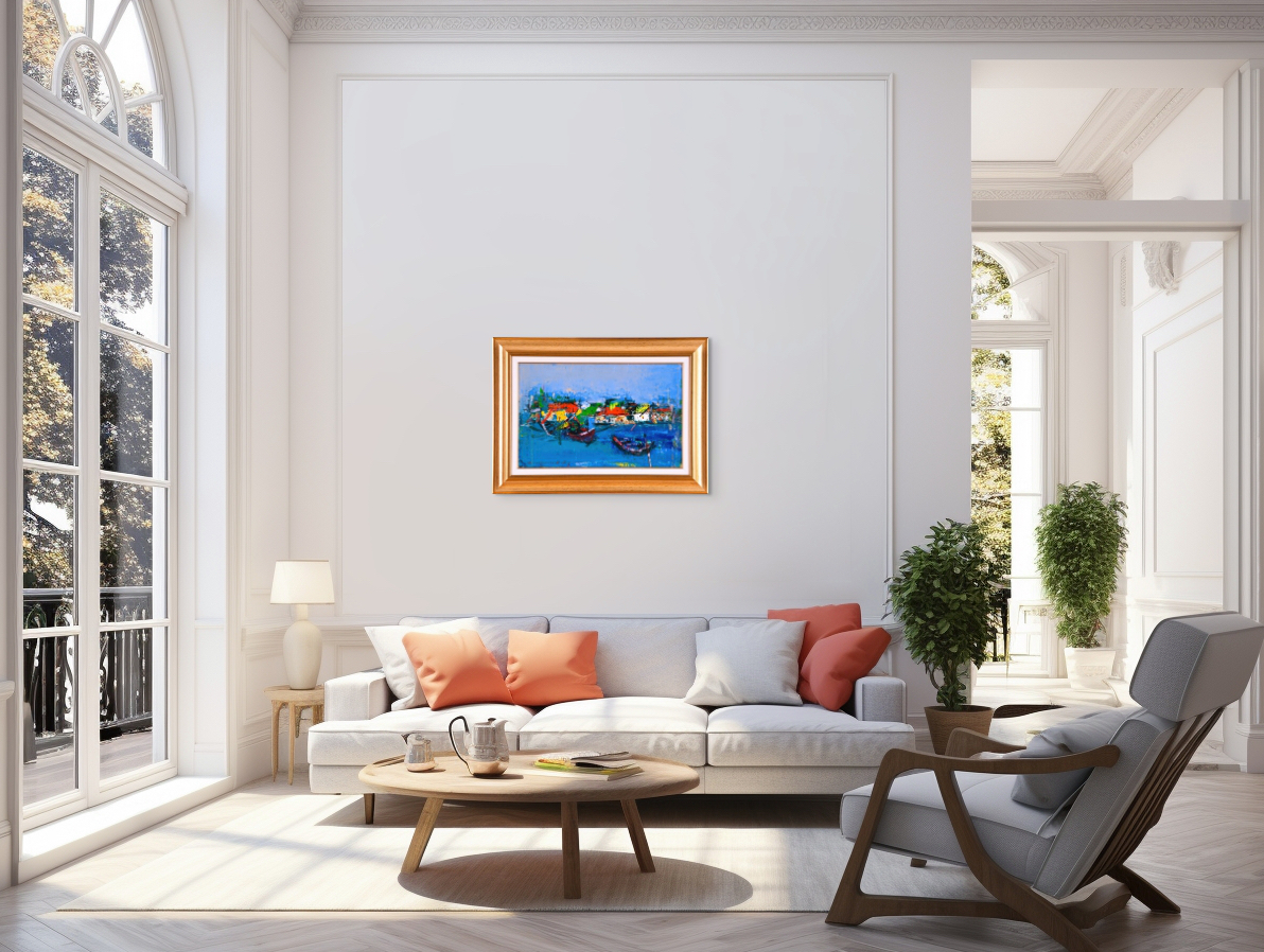 Barcile din Deltă – pictură în ulei, artist Iurie Cojocaru – Iurie Cojocaru – O Galerie de Artă