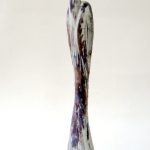 Cânt de pasăre I – sculptură în lut ars patinat, artist Petru Leahu – Petru Leahu – O Galerie de Artă